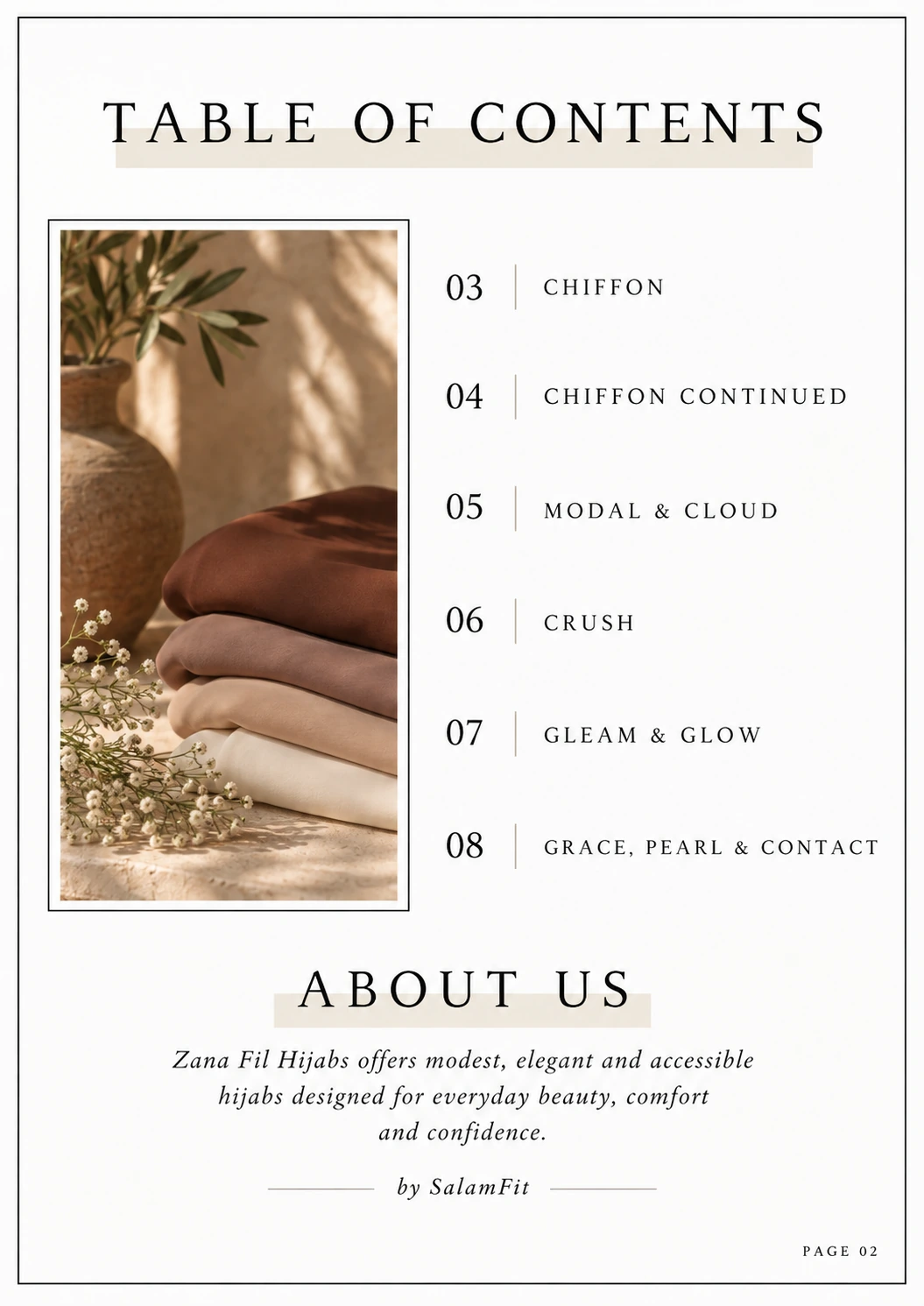 02 Elegant Hijab Catalogue Contents Page