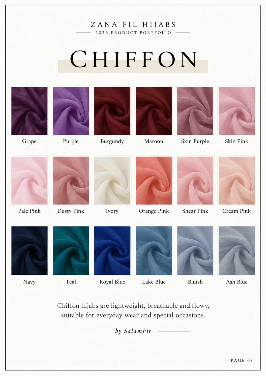 03 Chiffon Hijab Colour Portfolio